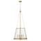 Z-Lite Prescott 4 Light Pendant, Rubbed Brass & Clear 341P18-RB - alternate 1